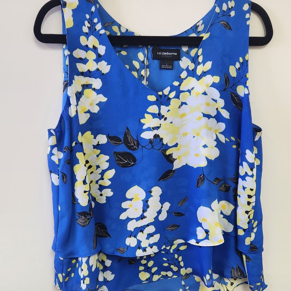 Liz Claiborne Career Women's Large V Neck Sleeveless Tank Top